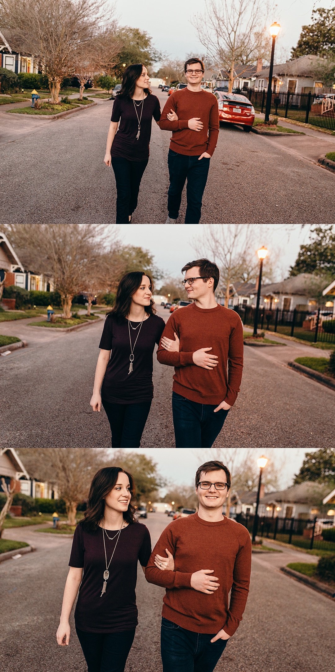couple walking on street
