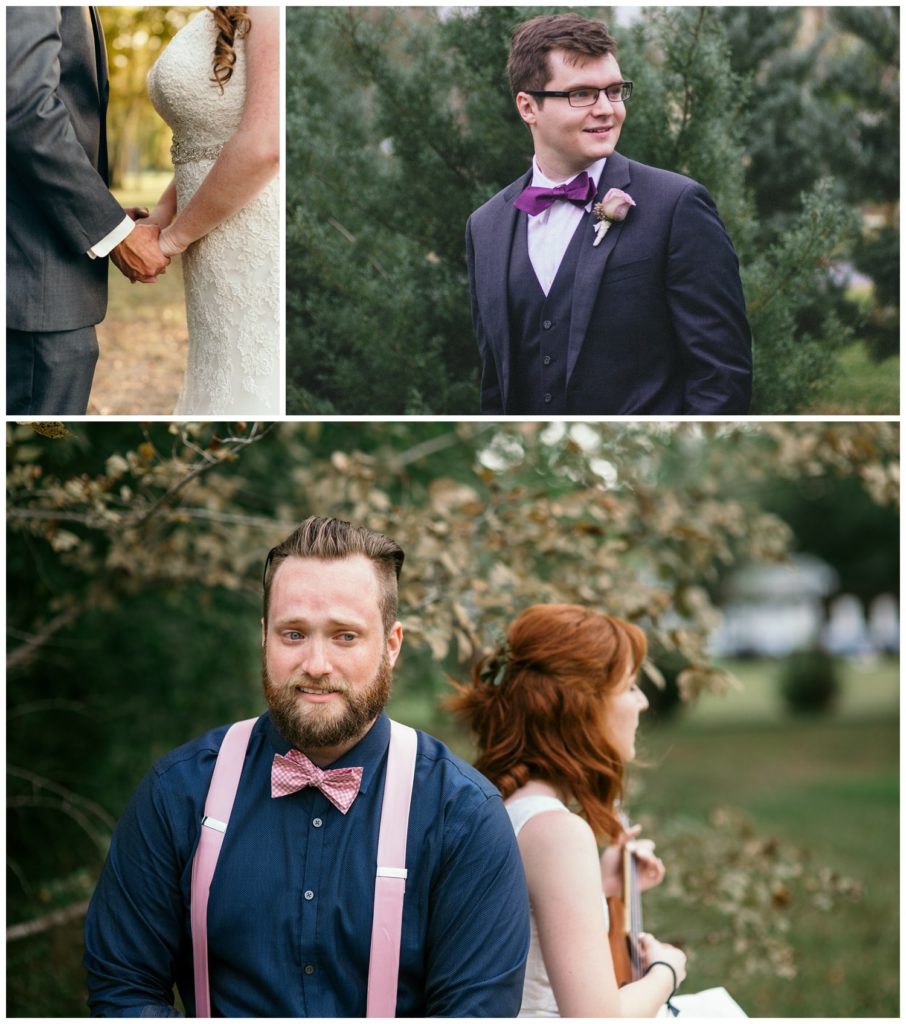 pictures for a first look to help schedule a wedding