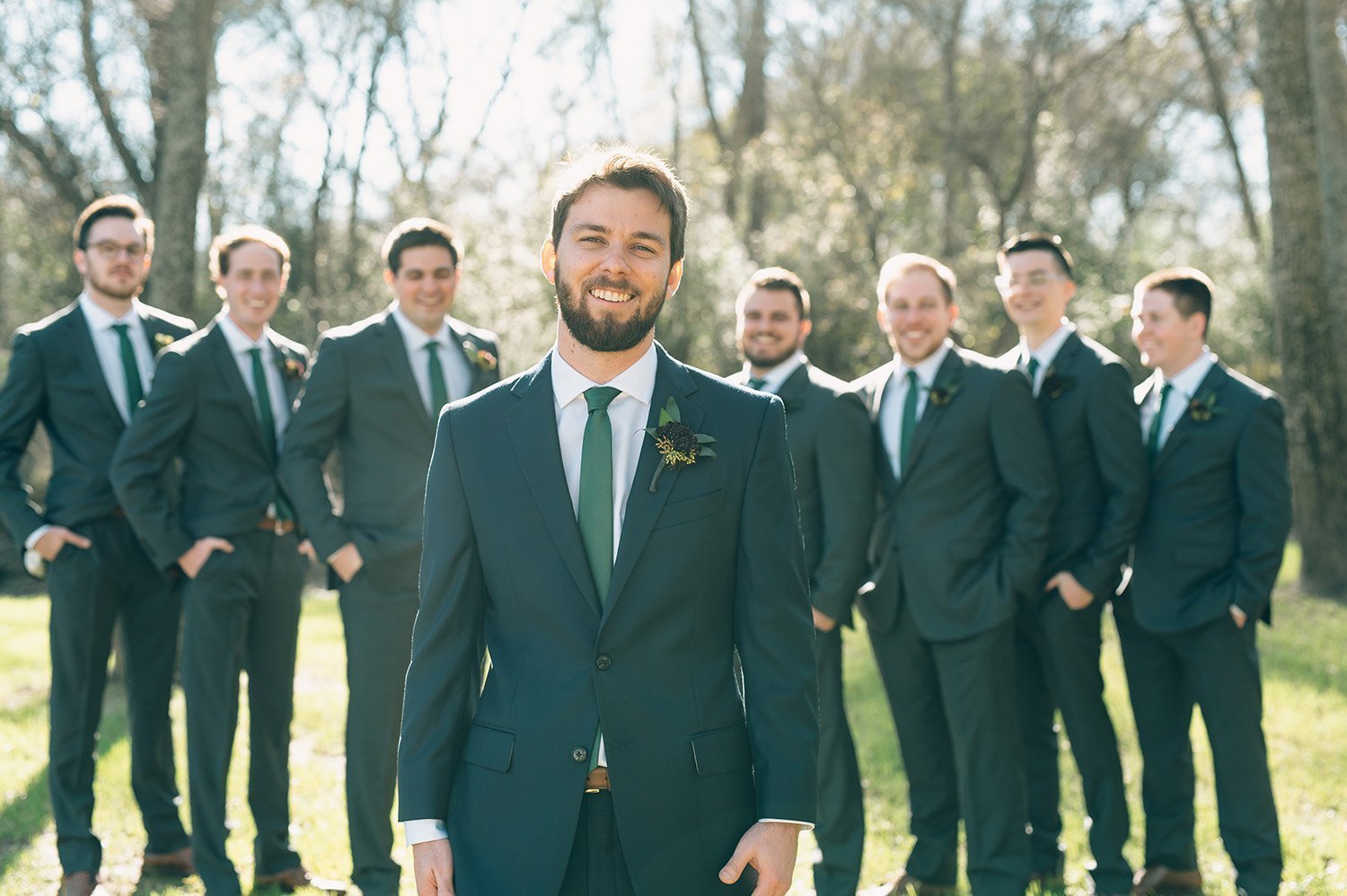 groomsmen and groom portrait