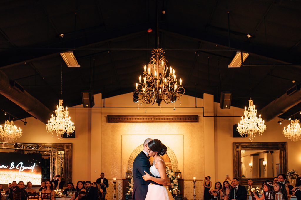 first dance as husband and wife at madera estates reception