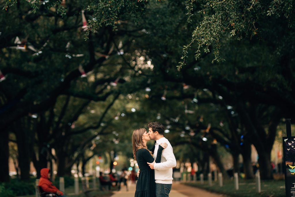 Houston Engagement Photos at Discovery Green