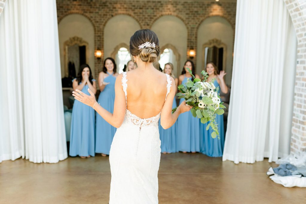 bride reveal to bridesmaids