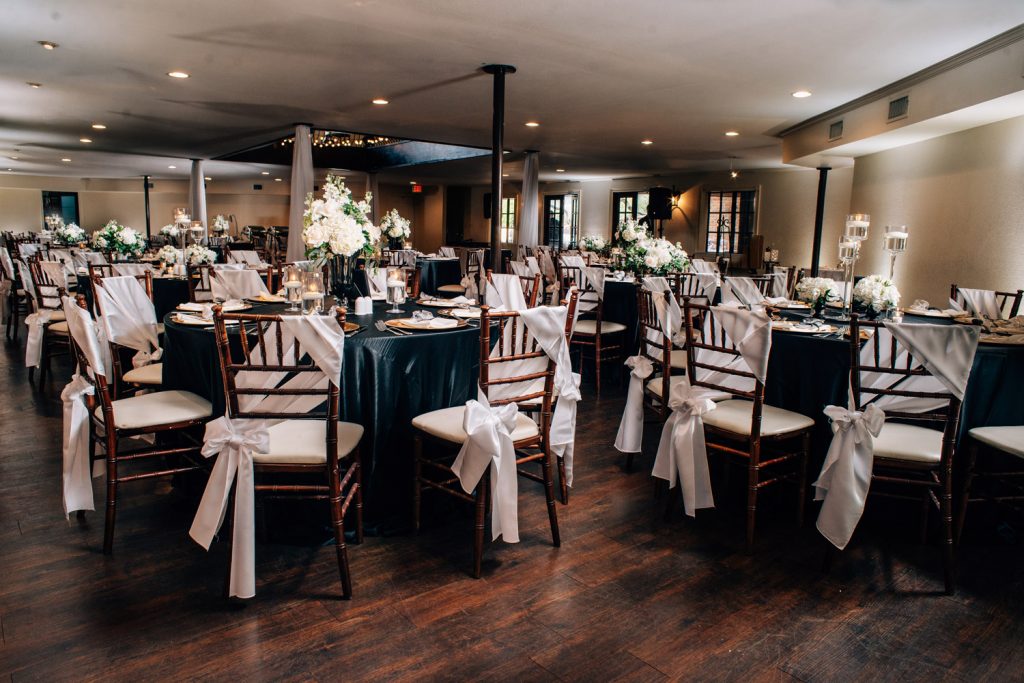 photo showing entire wedding reception area at the gallery
