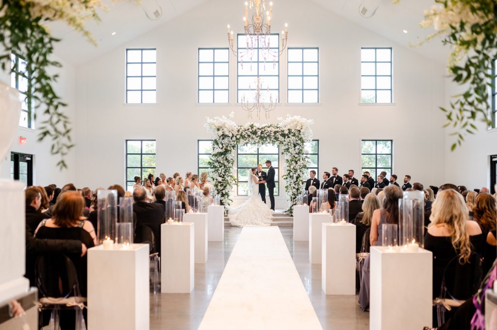 Wedding ceremony in Boxwood Manor's Chapel